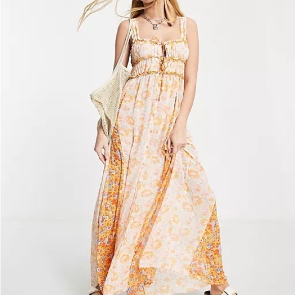 FREE PEOPLE DANCE WITH ME IVORY MAXI DRESS - Picture 3 of 11